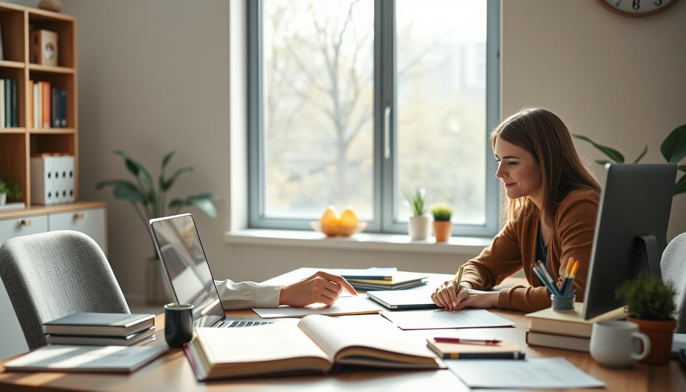 Students collaborating in study space